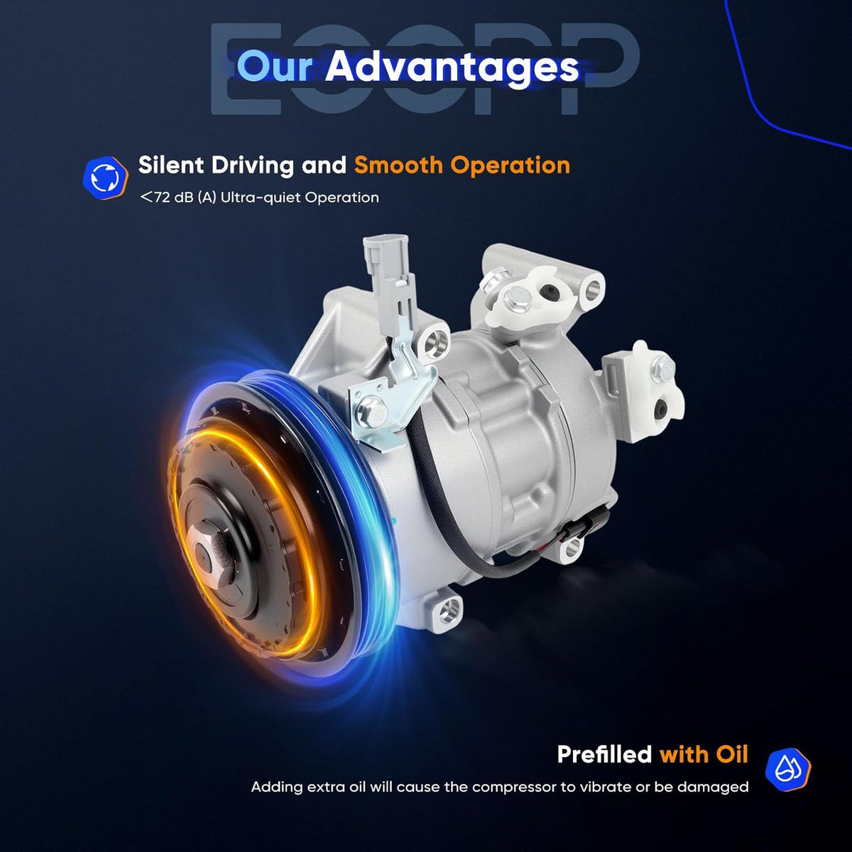 A/C Compressor with Clutch – Fits Toyota Yaris 1.5L (2012-2018) – Strong Cooling Performance - KUDUPARTS