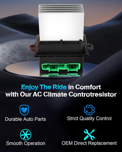 AC Blower Motor Resistor Compatible with 2009-2020 Dodge Journey – HVAC Heater Blower Resistor Control Module OE RU873, 4P1786, V33790012, 68078835AA – Fan Resistor Regulator Replacement - KUDUPARTS