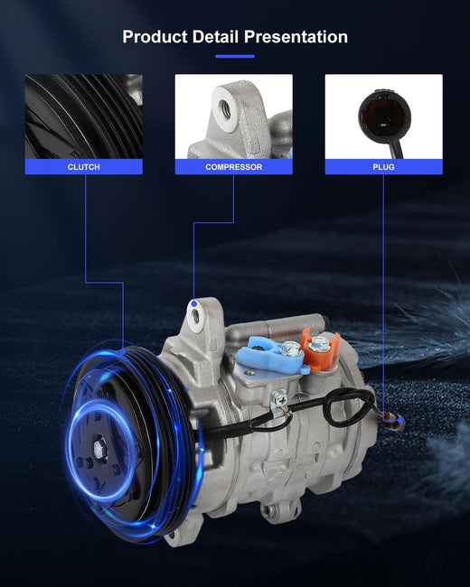 A/C Compressor with Clutch – Fits Chevrolet Tracker & Suzuki Vitara 1.6L (1999-2002) - KUDUPARTS