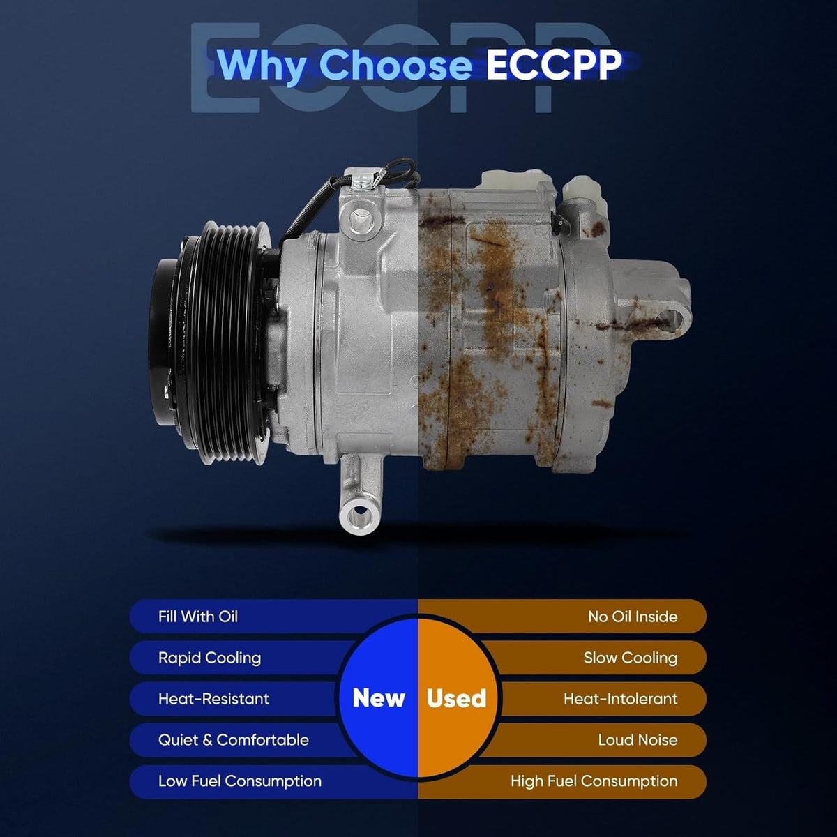 2008-2009 Toyota Sequoia 4.7L A/C Compressor with Clutch - KUDUPARTS