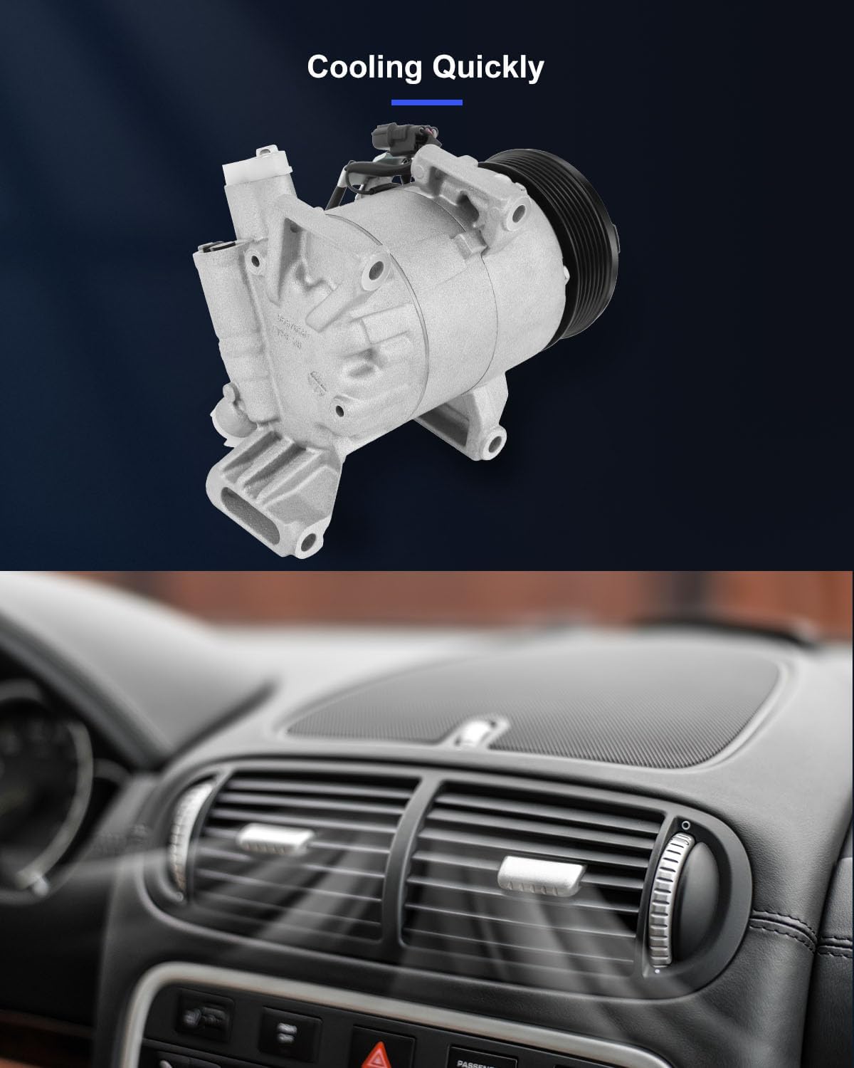 A/C Compressor with Clutch – Compatible with 2016-2021 Honda Civic 1.5L & 2017-2022 Honda CR-V 1.5L - KUDUPARTS