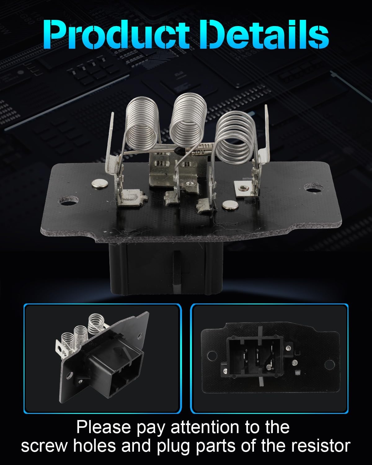 AC Blower Motor Resistor Compatible with 1987-1991 Ford Country Squire, 1992-2005 Crown Victoria, 1981-2005 Mercury Grand Marquis, 2003-2004 Marauder – HVAC Heater Resistor Control Module RU4 - KUDUPARTS