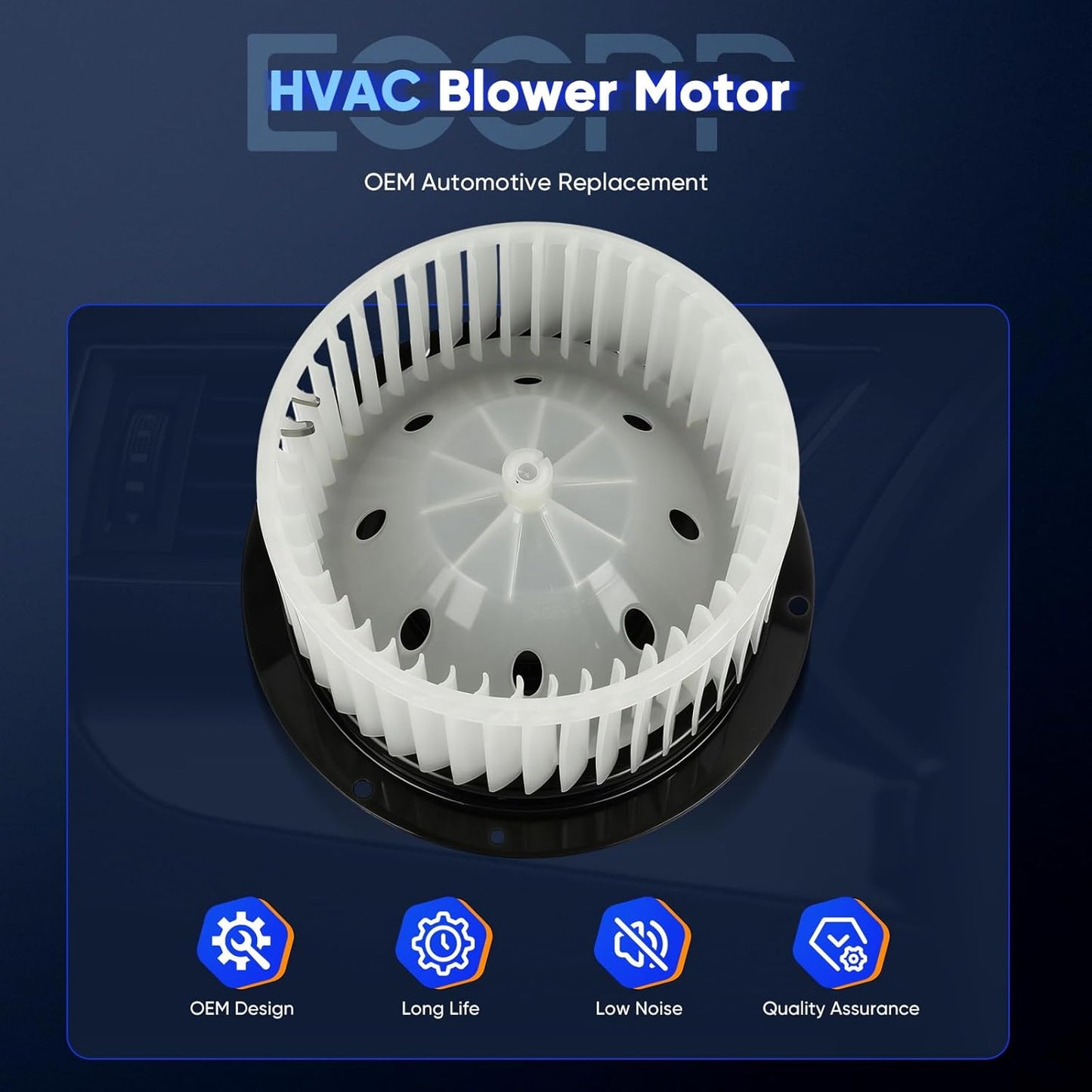 HVAC AC Heater Blower Motor with Fan Cage for 1998-2002 Lincoln Town Car