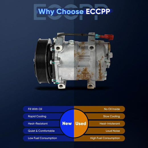 AC Compressor Fast Cooling – Fits Chevrolet C4500-C8500 Kodiak 8.1L 2003-2009 - KUDUPARTS
