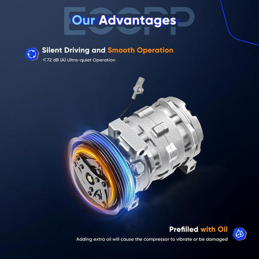 AC Compressor Compatible with Chevrolet Tracker & Suzuki Vitara 2.0L (1999-2003) - KUDUPARTS