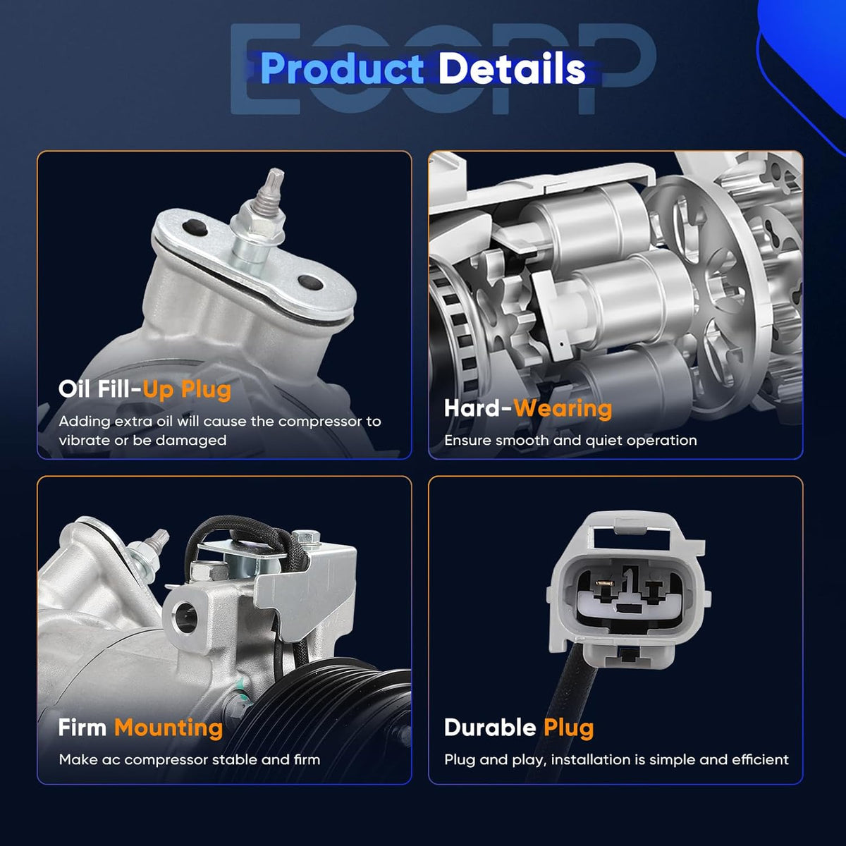 AC Compressor with Clutch for Ram ProMaster City 2.4L 2015-2022 – Rapid Cooling - KUDUPARTS