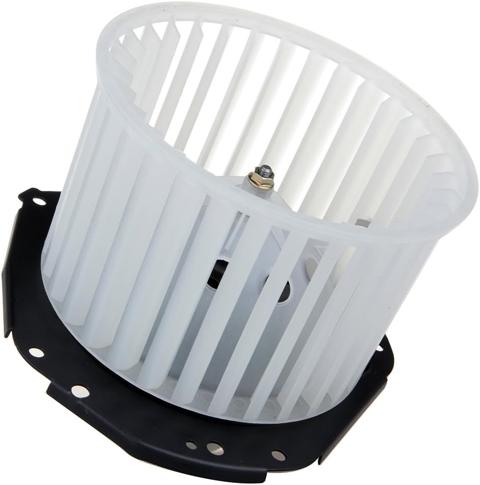HVAC Plastic Heater Blower Motor with Fan Cage, Front, Compatible with 1980-1986 Chevrolet K5 Blazer, 1980-1985 GMC C1500 Suburban, 1980-1986 GMC K2500 Suburban - KUDUPARTS