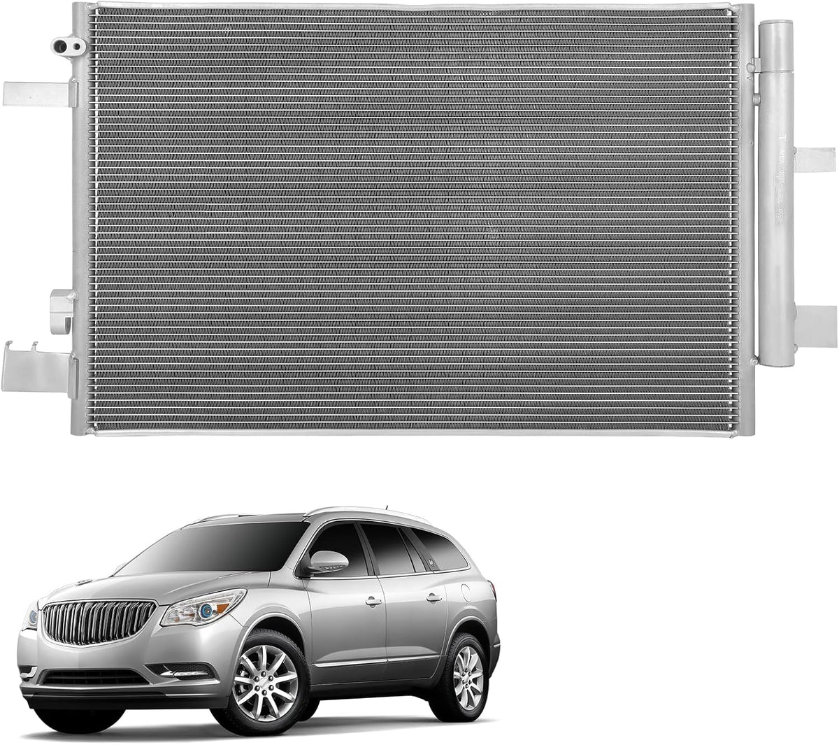 AC Condenser Compatible with 2018-2019 Subaru Crosstrek & 2017-2020 Subaru Impreza – Radiator Cooling Fan Assembly, Replacement 30065 - KUDUPARTS