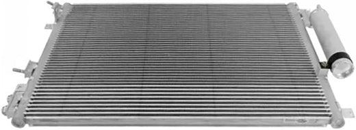 AC Condenser Compatible with 2008-2018 Dodge Challenger & 2005-2010, 2012-2014 Chrysler 300 – Radiator Cooling Fan Assembly, Replacement for 3237, 5137693AA, 5137693AB, 5137693AD, 5170743AA, - KUDUPARTS