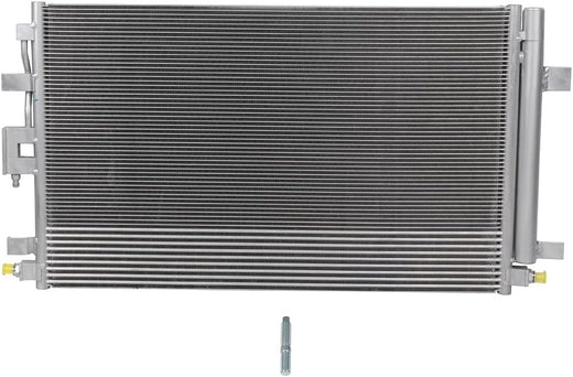 AC Condenser Compatible with 2018-2019 Chevrolet Equinox L/LS/LT/Premier Plus Sport Utility 4-Door, Radiator Cooling Fan Assembly, Replacement 30082, 23270537, 84550136 - KUDUPARTS