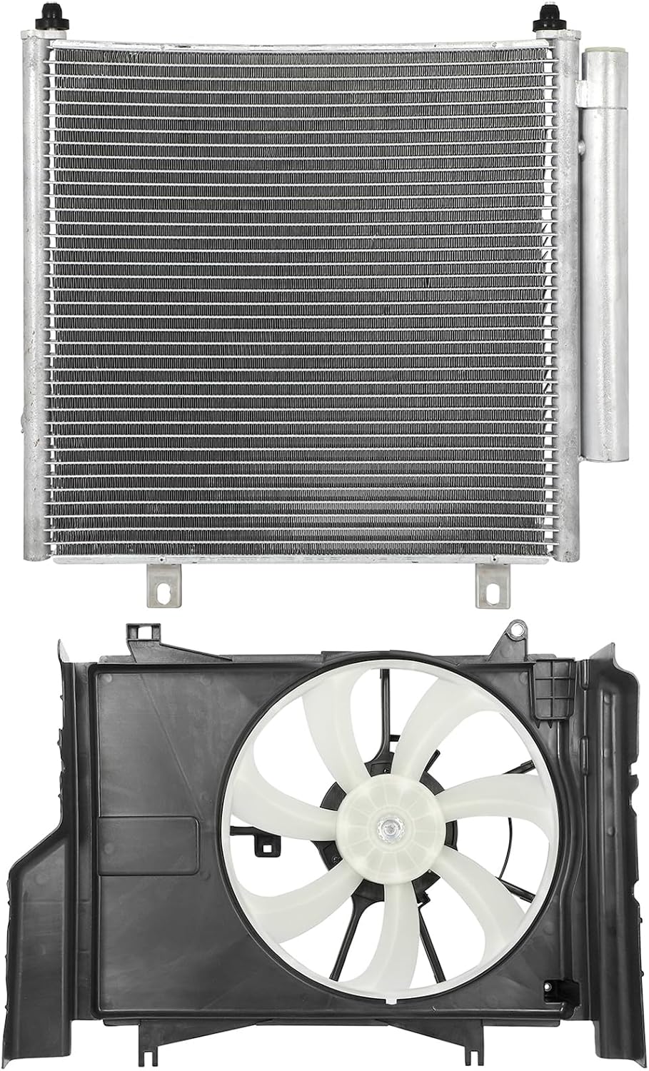 4331 A/C Condenser Cooling Fan Assembly Compatible with 2014-2015 Mitsubishi Mirage - KUDUPARTS