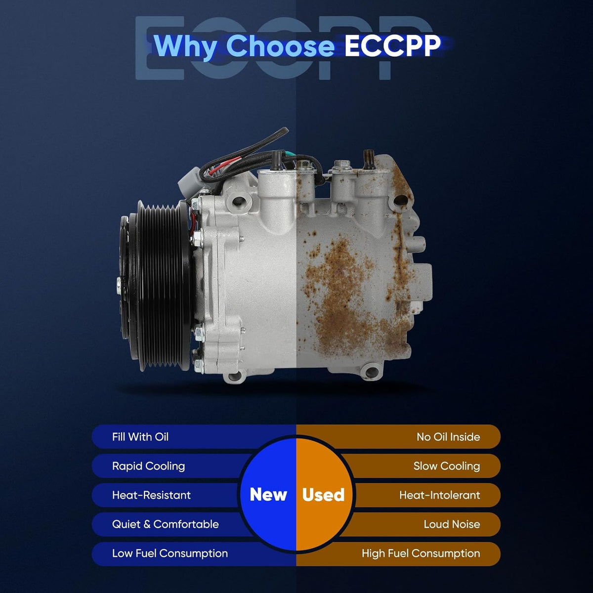 AC Compressor with Clutch for Acura TSX 2.4L (2004-2008) – Rapid Cooling - KUDUPARTS