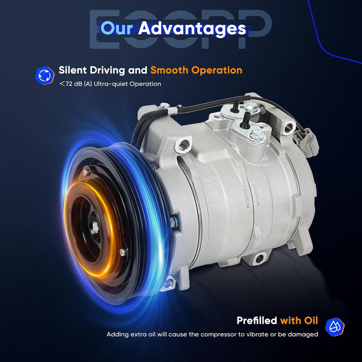 Honda Accord 2.4L A/C Compressor with Clutch (2003-2007) - KUDUPARTS