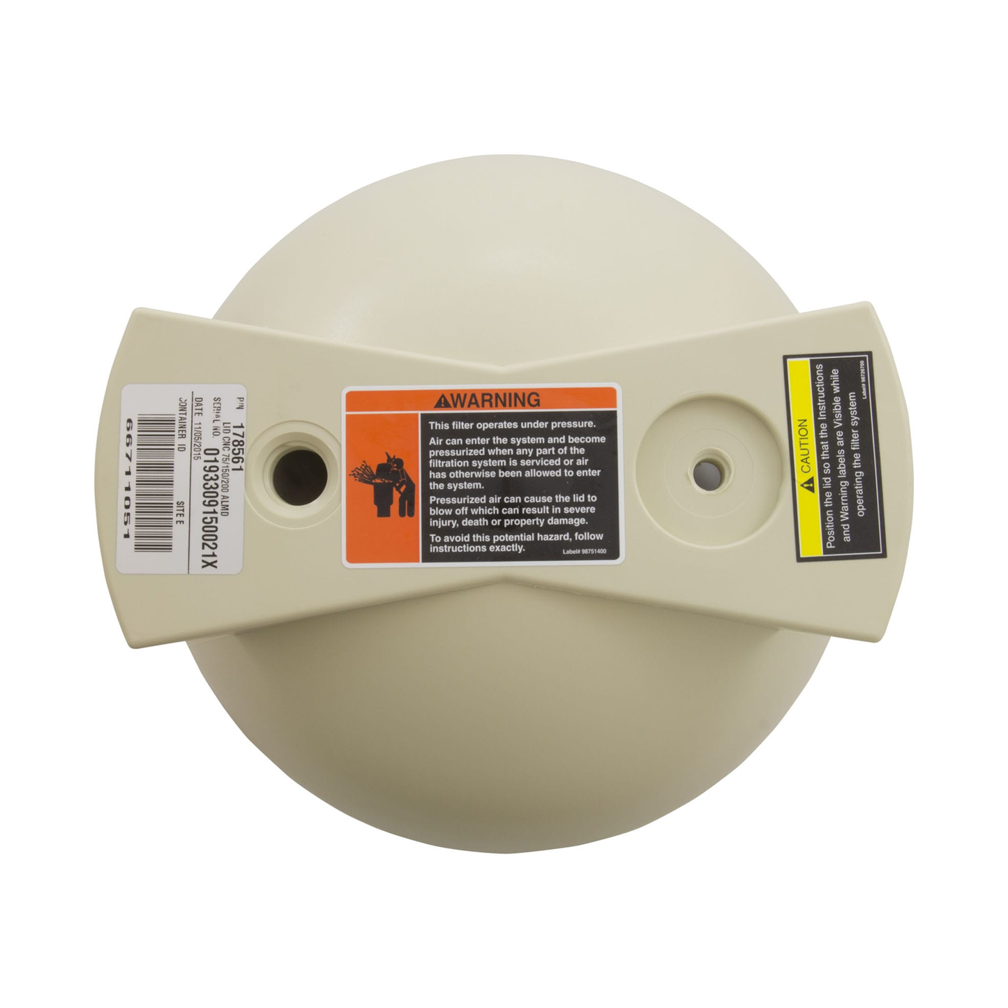 Almond Lid 178561 for Pentair Filter Clean and Clear 75 150 200
