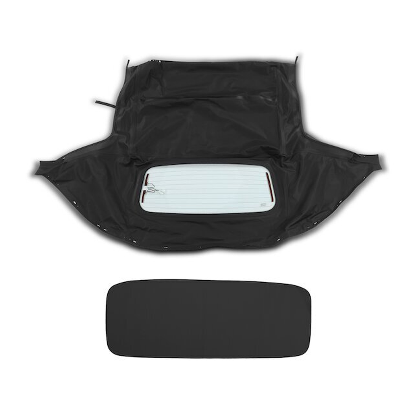 Capote souple noire décapotable avec lunette arrière en verre 10-18-MIA-003R MA1003-2 pour Mazda Miata 1990-1997 1999-2005