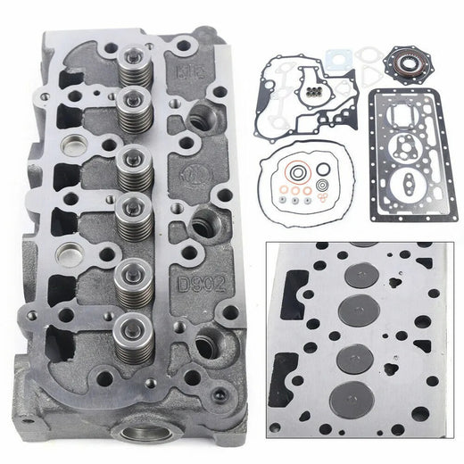 Complete Cylinder Head and Full Gasket Kit 7247453 for Kubota Engine D902 Bobcat Mini Track Loader MT55 MT85 - KUDUPARTS