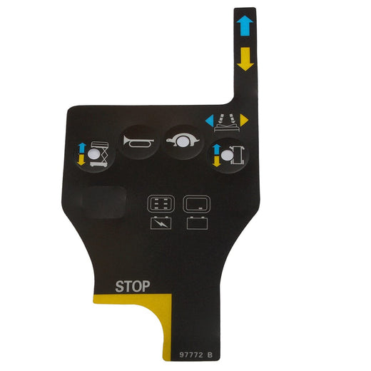 Control Box Overlay Decal 4130000862001 for LGMG Electric Scissor Lift AS0812E AS1012E SS0407E - KUDUPARTS