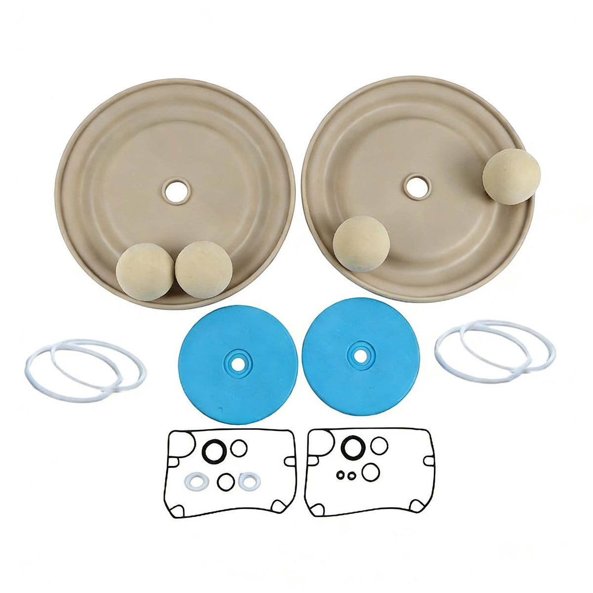 Fluid Section Repair Kit 637303-AA for Ingersoll Rand ARO Air Operated Double Diaphragm Pump - KUDUPARTS