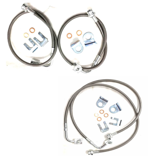 Front & Rear Brake Lines LW72CR for Jeep Wrangler 2007-2018 - KUDUPARTS