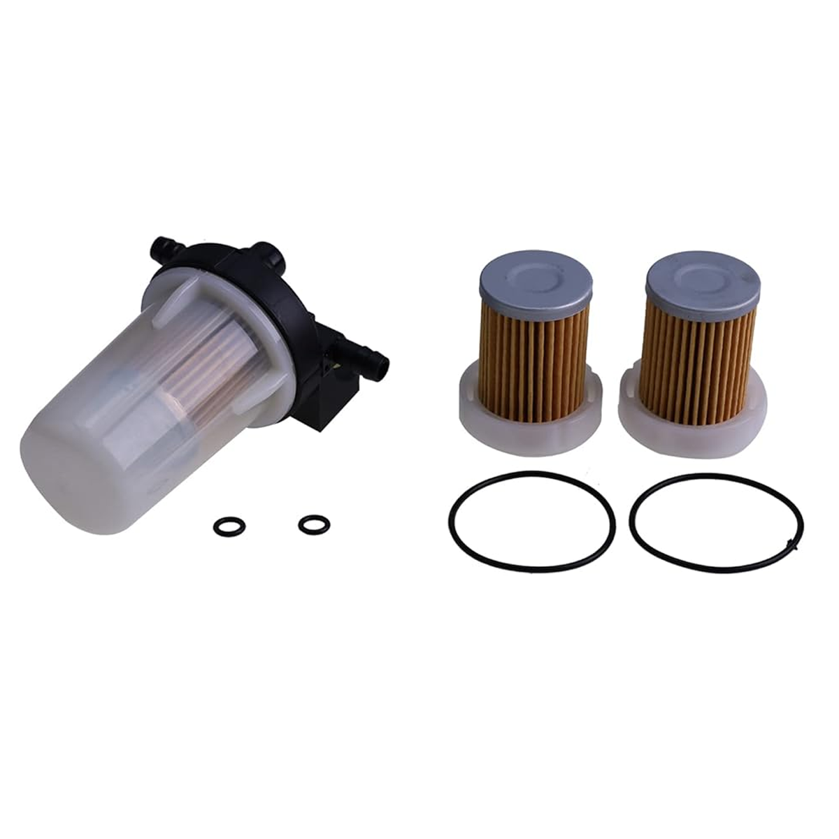 Fuel Filter Assembly & 2 Pcs Filter 6A320-58862 6A320-58830 for Kubota Tractor B2410 B2710 L2800 L3400 RTV-X1100CR - KUDUPARTS