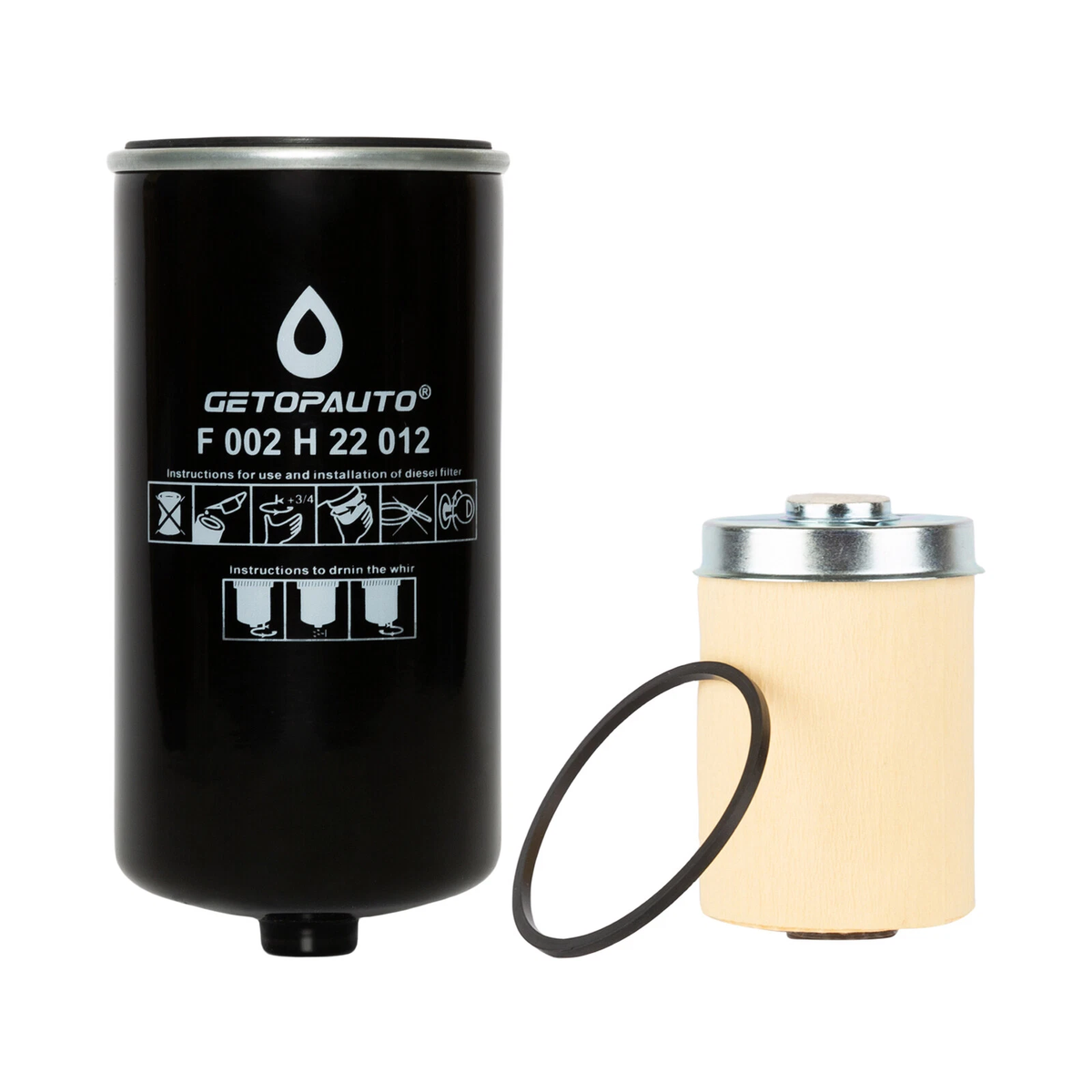 Fuel Filter Kit 006018618D1 001081778R93 for Mahindra 1153 1538 1635 1640 2538 2540 2545 2638 2645 3540 3550 3640 3650 4540 4550 5545 - KUDUPARTS