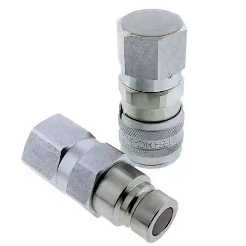 Hydraulic Male & Female Flat Face Coupler Kit AT312470 KV14216 for John Deere 110 240 250 260 270 315 317 320 325 328 332 410G 310G 320D 318D 310SG - KUDUPARTS