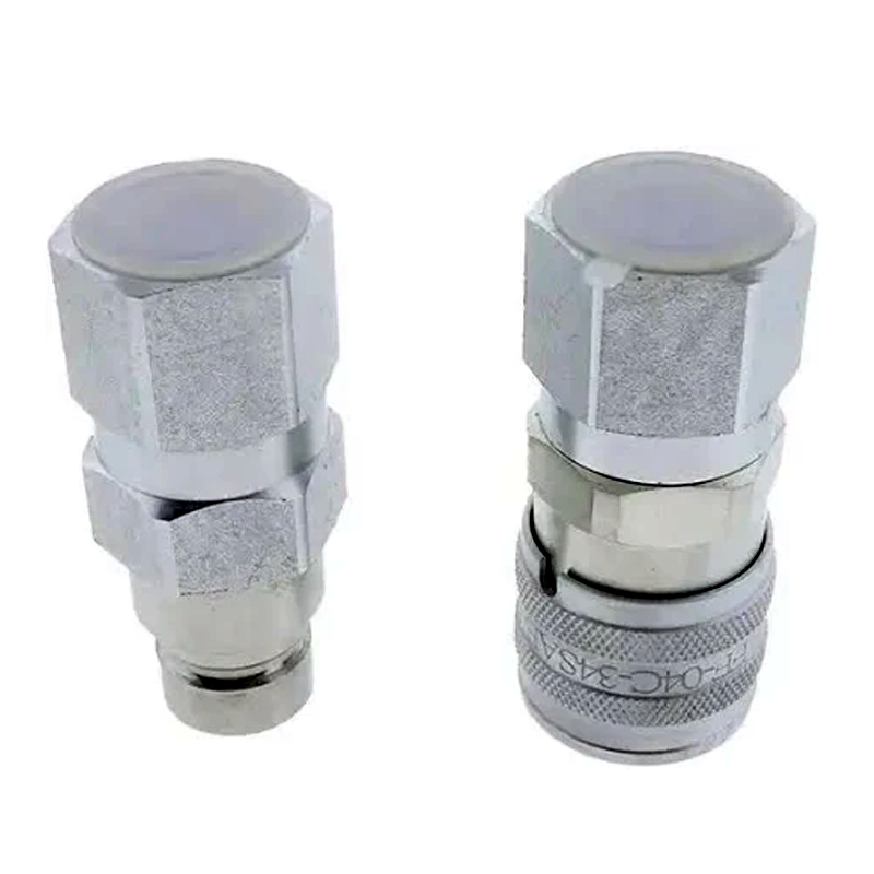 Hydraulic Male & Female Flat Face Coupler Kit AT312470 KV14216 for John Deere 110 240 250 260 270 315 317 320 325 328 332 410G 310G 320D 318D 310SG - KUDUPARTS