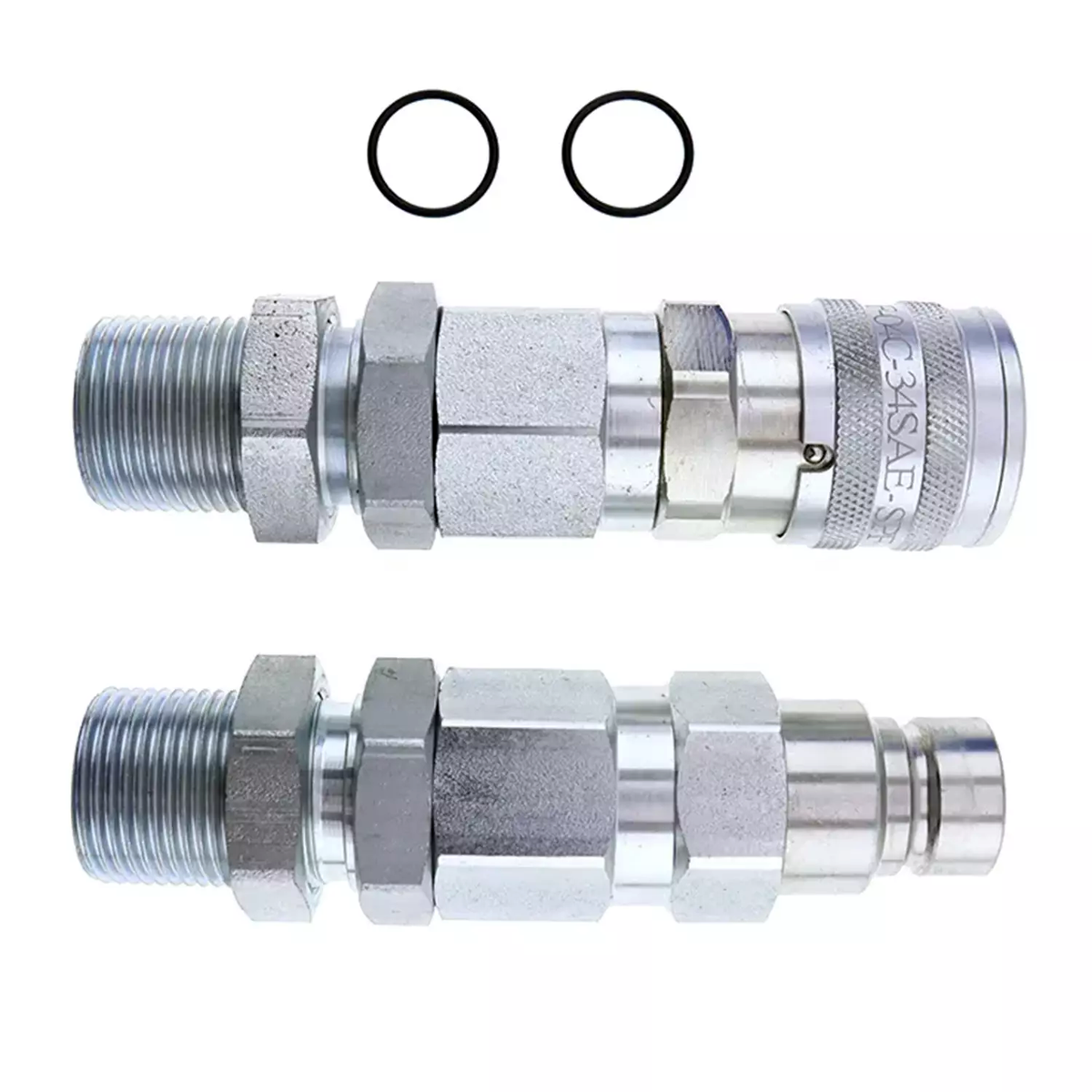 Hydraulic Quick-Connect Coupler Kit AT312877 KV13884 for John Deere 332 326D 280 332D 325 333D 270 328 328D 260 - KUDUPARTS