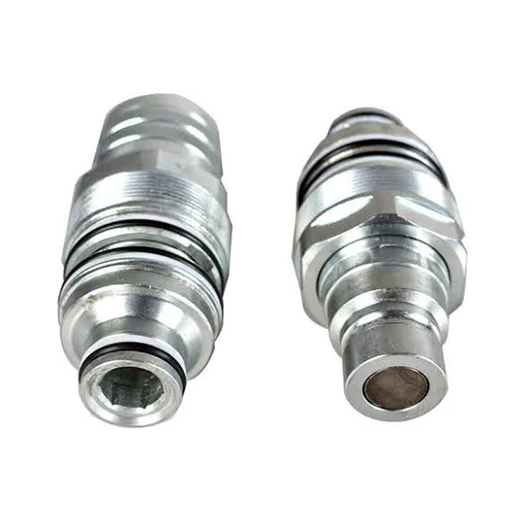 Male & Female Flat Face Coupler Kit 6679837 6680018 for Bobcat 753 763 773 863 864 883 A220 A300 A770 - KUDUPARTS