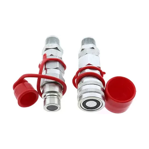 Male & Female Flat Face Coupler Kit AT312876 KV11305 for John Deere 110 210 310 315 320 410 310G 318D 324J 710J - KUDUPARTS