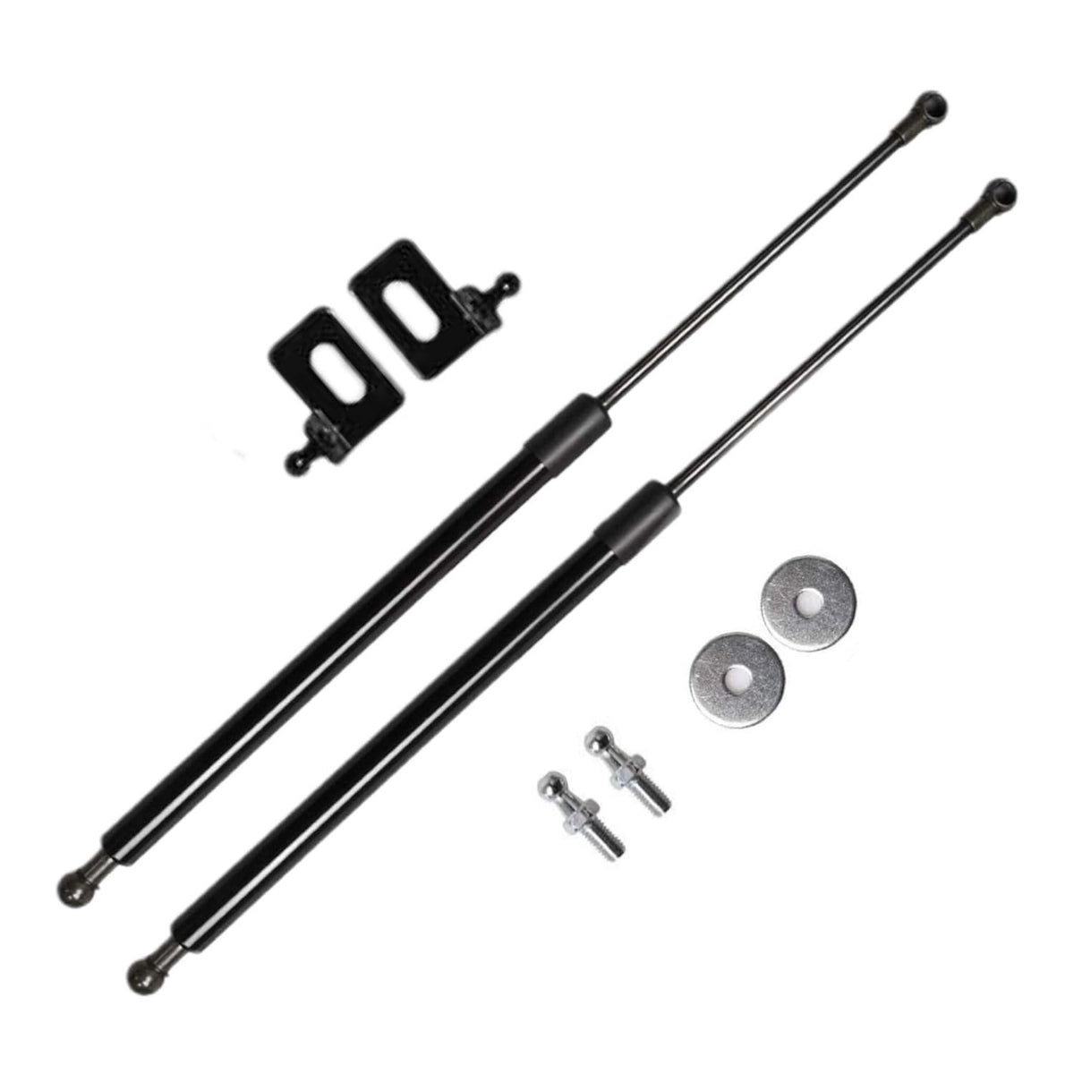 Matt Black Bonnet Hood Lift Support Damper Kit DAMPE039 for 1996-2000 Honda 3D 4D Civic EK3 EK4 EK9 - KUDUPARTS