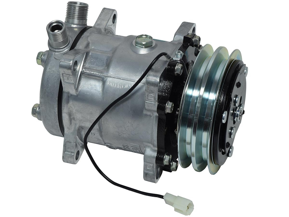 SD5H11 A/C Compressor 47741863 84321962 for New Holland L218 L220 CASE SR175 SV185 Skid Steerr Loader - KUDUPARTS