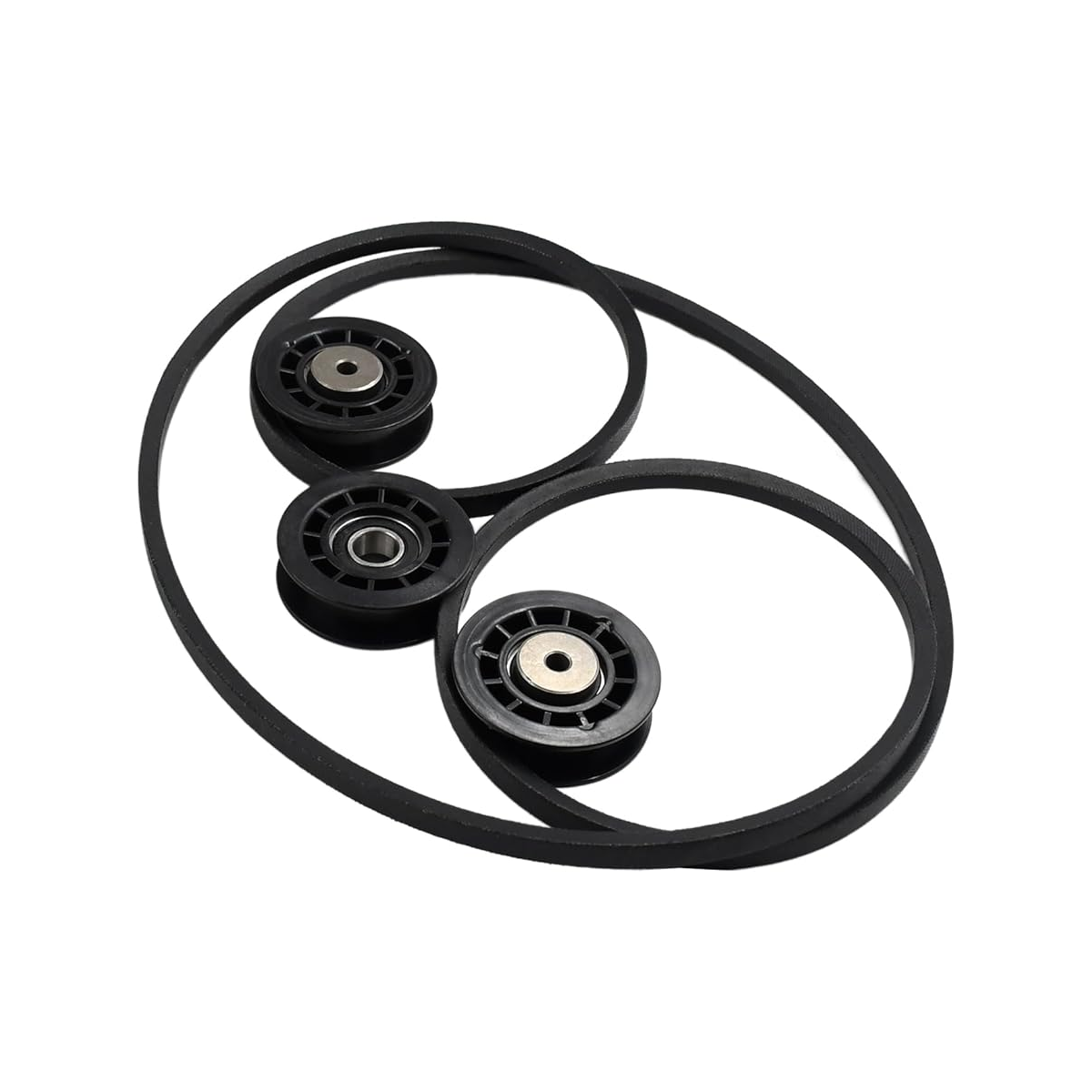 Pulley & Belt Kit for Husqvarna HU 625 700 725 800 L 221 Include 581904001 ×2, 587969201, 580364609 - KUDUPARTS