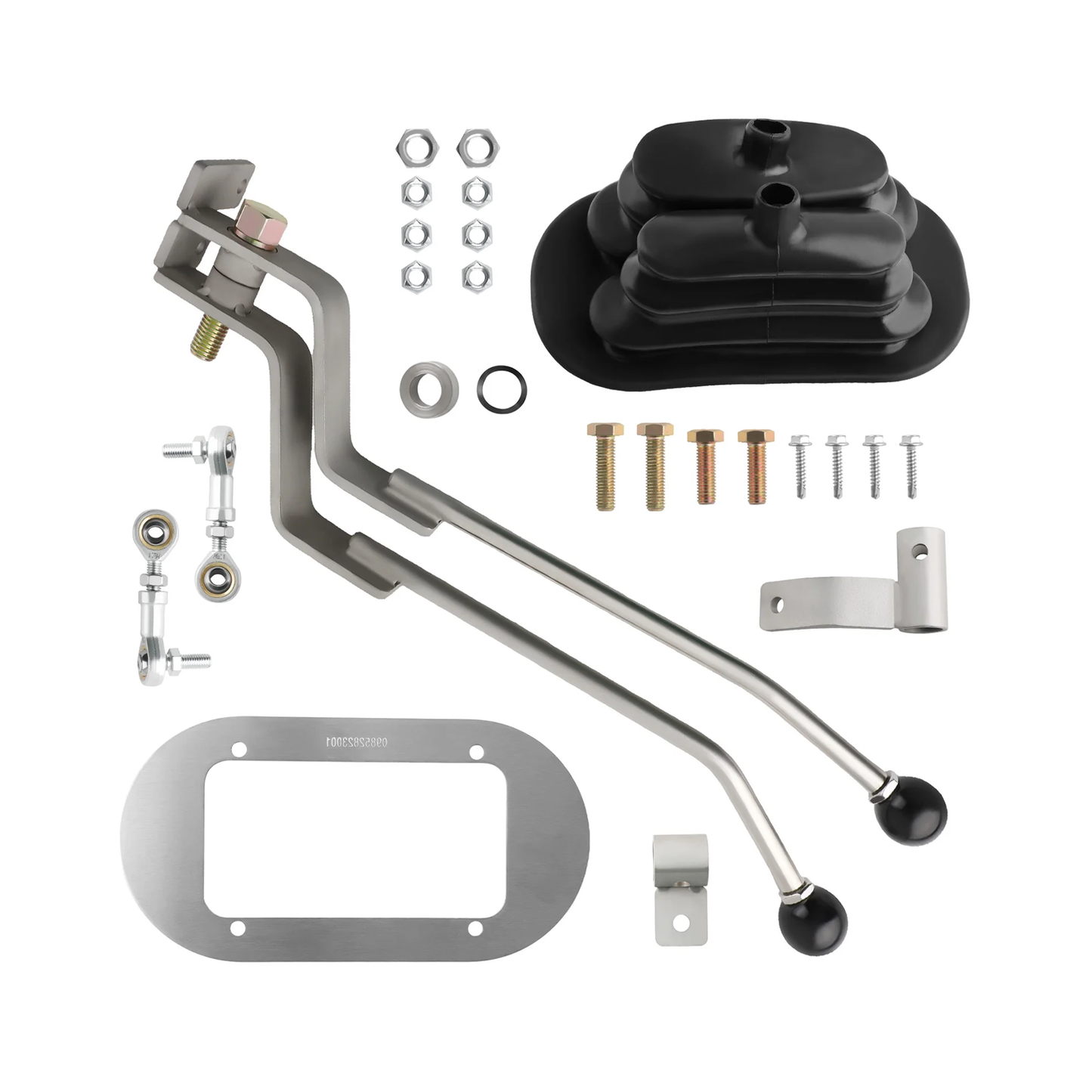 Levier de vitesses double levier en acier inoxydable avec soufflet NP205GM8 pour boîte de transfert GM NP205 à 8 boulons