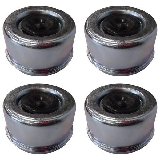 OD 2.72" 4 Pcs Grease Cap With Rubber Plug 21-43-1 for Trailer Axles E-Z Lube Spindle - KUDUPARTS