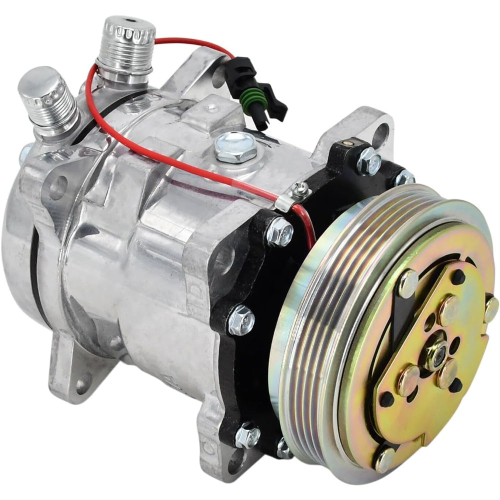 A/C Compressor 84322107 for New Holland CASE IH Skid Steer Loader 420 430 435 440 445 450 465 - KUDUPARTS