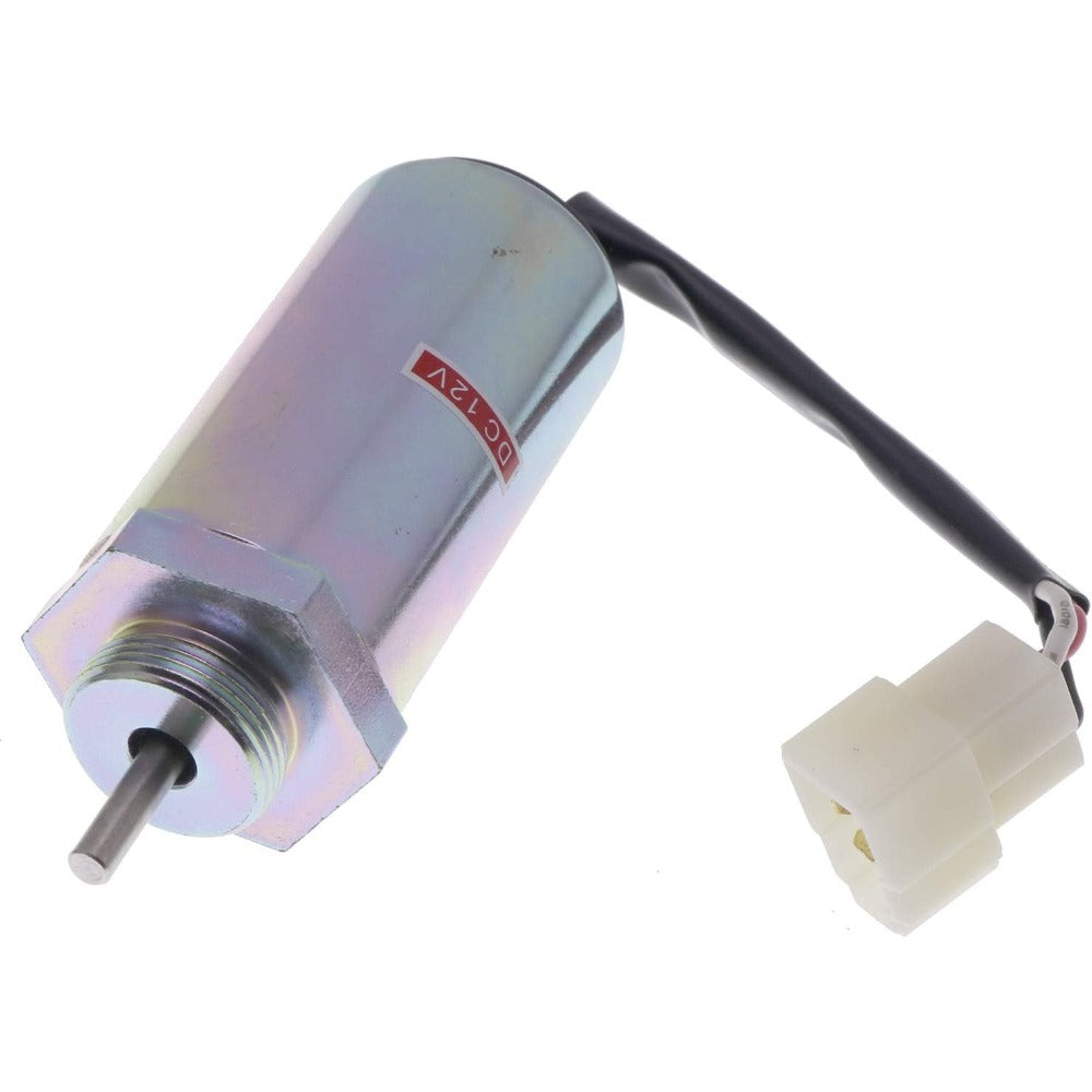 12V Fuel Shutoff Solenoid 8973295680 for Isuzu Engine Hitachi Excavator EX27U EX30U EX35U EX40U EX50U ZX27U ZX30U ZX35U ZX40U ZX50U - KUDUPARTS