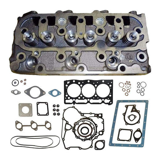Complete Cylinder Head With Valve & Full Gasket kit Compatible with Kubota D1105 B26 F2880 F2890 RTV1140CPX RTV1100MCW - KUDUPARTS