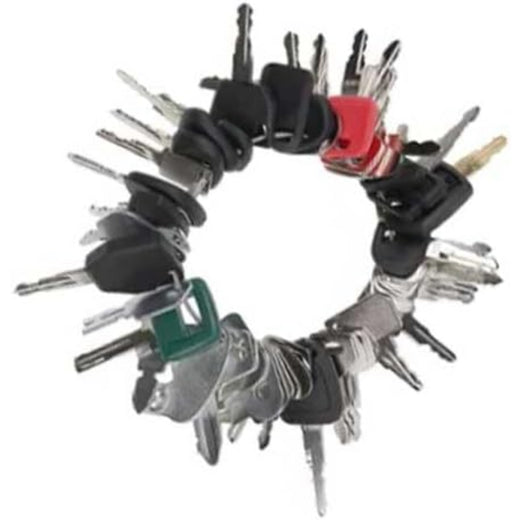47 Pcs Ignition Key for Bobcat Komastu New Holland CASE John Deere and More - KUDUPARTS