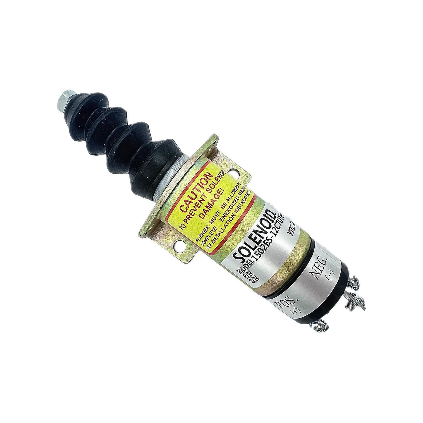Stop Solenoid 1500-1000 1502ES-12C7U1B1 ES1502C-12V T20 with 3 Terminals for Woodward 1500 Series 12V(Ship to US Only.)