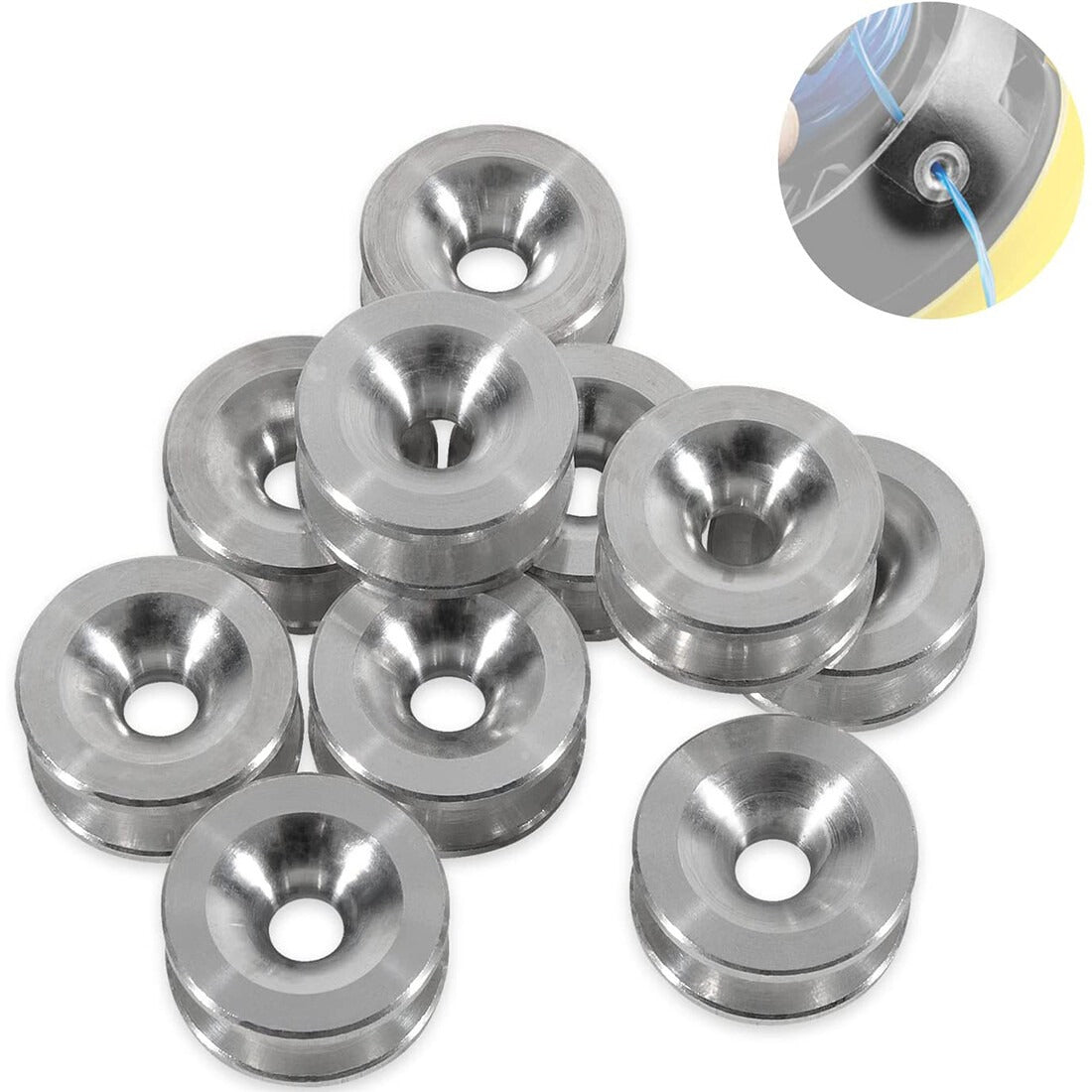 10 Pieces Eyelet Pack 385-116 4110 713 8300 215703 for Stihl Heavy-Duty Twist Feed Heads Tanaka Trimmers - KUDUPARTS