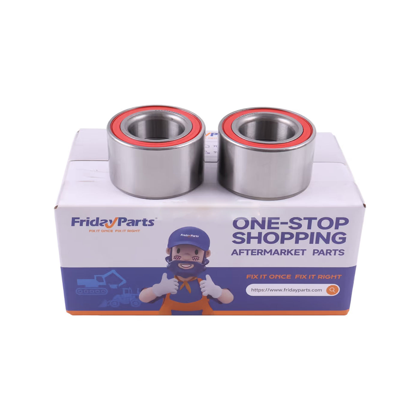 2 Pieces Ball Bearing 6732-61-3420 for Komatsu Engine S6D102E SAA6D102E Excavator PC160LC-8 PC195LC-8 PC200-6 PC200LC-8 PC200LL-6