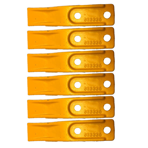 6 PCS Tooth-UNI 135-8203 6Y-6335 for Caterpillar CAT 414E 416B 416C 416D 416E 416F 420D 428E 428F 430D 430E 430F 432D - KUDUPARTS