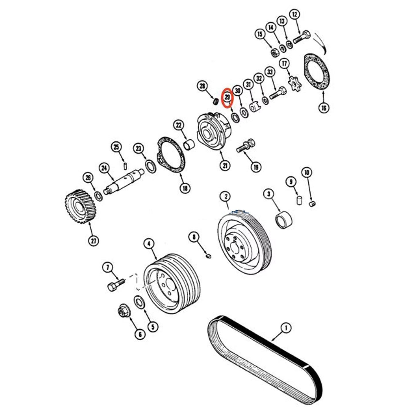 Thrust Bearing 3026557 for CASE Tractor 9180 STEIGER 9170
