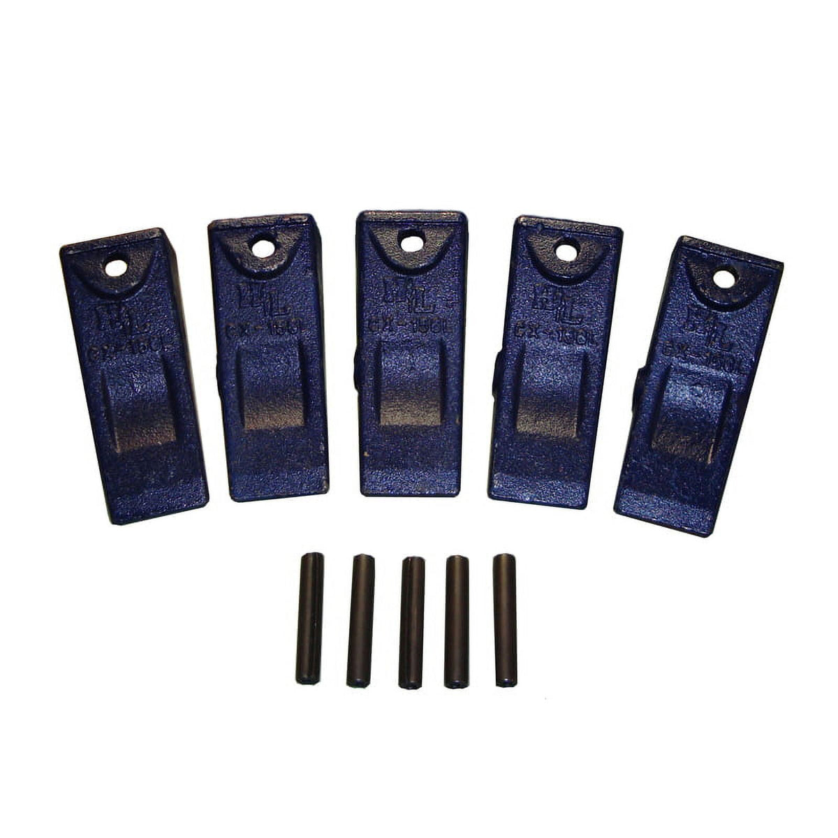 5 Set 230SP Bucket Tooth & 23FP Pin for John Deere CASE JCB Mini Excavator Loader - KUDUPARTS