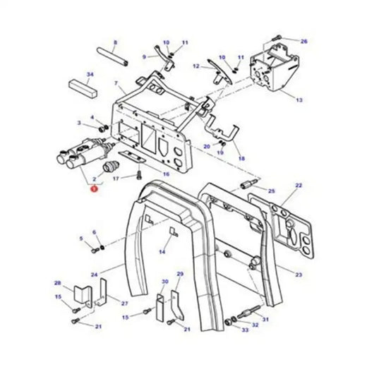 Brake Master Cylinder 3786100M2 4276326M1 for Massey Ferguson 5425 5465 5470 6260 6270 6280 6290 6497 6499 8210 8220 8270 8280 - KUDUPARTS