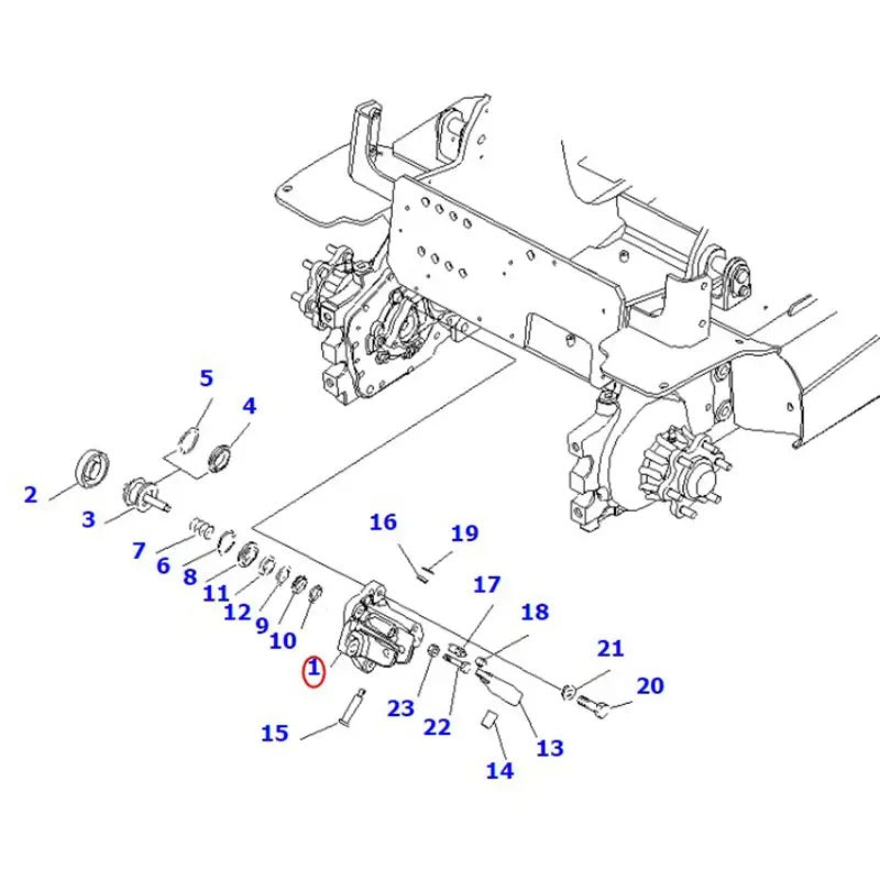 Cylindre de roue 3BA-30-71110 pour chariots élévateurs Komatsu FB10, FB18G-12, FB18GF-12, FB09MF-13MF-12, FB20AHB-12 et FB20M-12