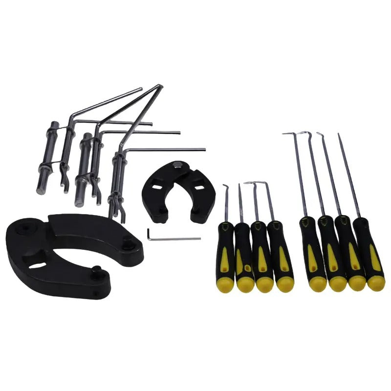 Adjustable Gland Nut Universal Hydraulic Cylinder Spanner Wrench 1266 7463 & Piston Rod Seal U-cup Installation Tool Kit Set J05321 for Most Farm - KUDUPARTS