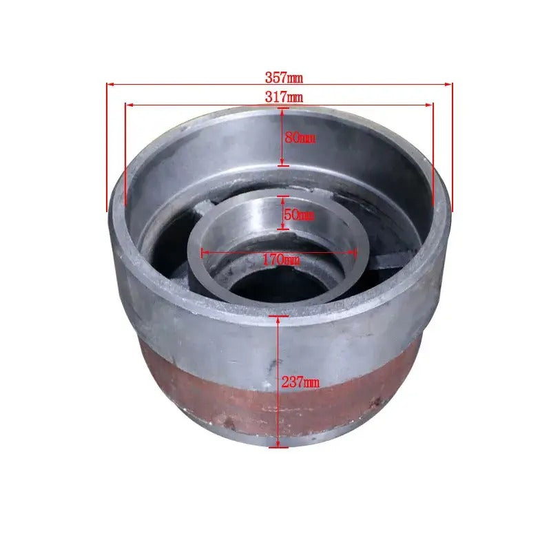 Brake Drum KJ073-02011 KJ07302011 for Heli Forklift 4.5 Ton - KUDUPARTS