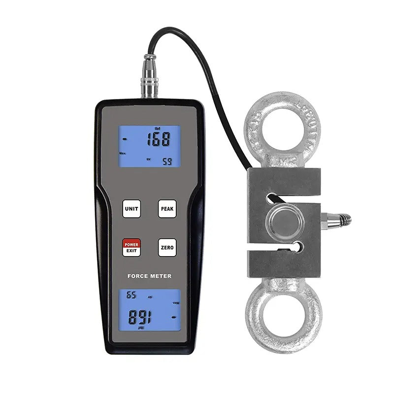FM-204-1000K 9800N 1000kgf 2200Lbf Digital Force Gauge Push Pull Gauge Dynamometer with External Load Cell Sensor, Peak Track Mode, 0.5% Accuracy - KUDUPARTS